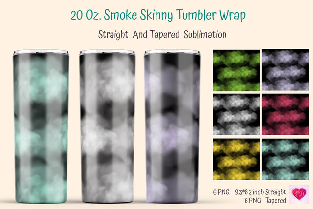 20 Oz Smoke Skinny Tumbler Wrap. Tumbler Smoke Sublimation. 20 Oz Tapered And Straight Skinny Tumbler Ideas Sublimation Kseniia designer 