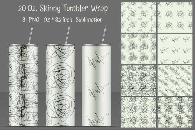 20 Oz Straight Turquoise Skinny Tumbler Sublimation Sublimation Kseniia designer 