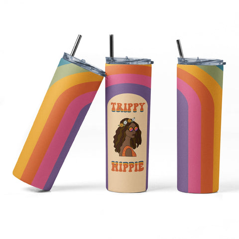 20 oz sublimation/waterslide skinny and taper tumbler wrap - African American girl Sublimation Sharia Morton Designs 