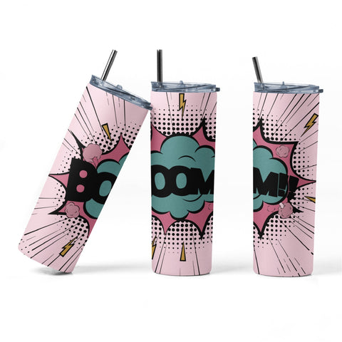 20 oz sublimation/waterslide skinny and taper tumbler wrap-Boom Sublimation Sharia Morton Designs 