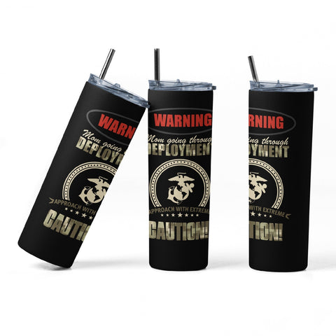 20 oz sublimation/waterslide skinny and taper tumbler wrap-deployment mom Sublimation Sharia Morton Designs 