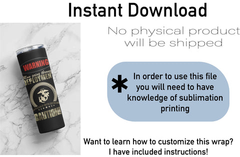 20 oz sublimation/waterslide skinny and taper tumbler wrap-deployment mom Sublimation Sharia Morton Designs 