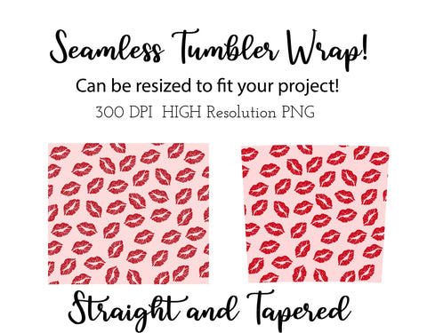 20 oz sublimation/waterslide skinny and taper tumbler wrap-Lips Sublimation Sharia Morton Designs 