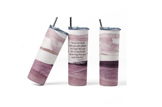 20 oz sublimation/waterslide skinny and taper tumbler wrap - Maya Angelou quote Sublimation Sharia Morton Designs 