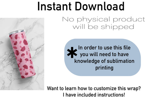 20 oz sublimation/waterslide skinny and taper tumbler wrap-Mushrooms Sublimation Sharia Morton Designs 