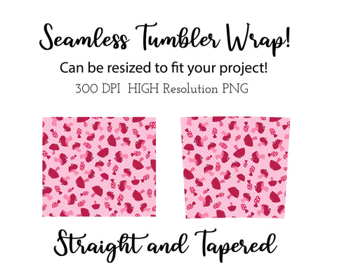 20 oz sublimation/waterslide skinny and taper tumbler wrap-Mushrooms Sublimation Sharia Morton Designs 