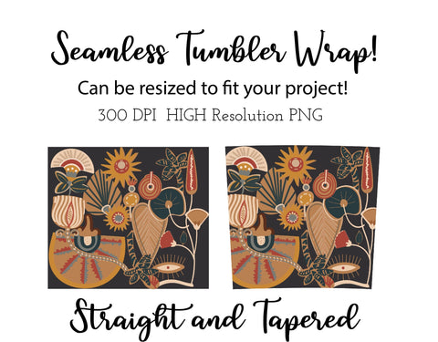20 oz sublimation/waterslide skinny and taper tumbler wrap-Native vibrations Sublimation Sharia Morton Designs 
