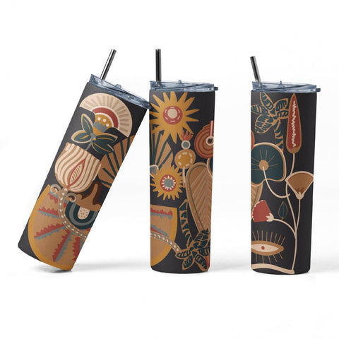 20 oz sublimation/waterslide skinny and taper tumbler wrap-Native vibrations Sublimation Sharia Morton Designs 