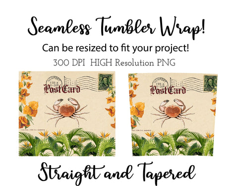 20 oz sublimation/waterslide skinny and taper tumbler wrap-Newport Postcard Sublimation Sharia Morton Designs 