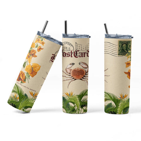 20 oz sublimation/waterslide skinny and taper tumbler wrap-Newport Postcard Sublimation Sharia Morton Designs 