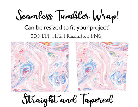 20 oz sublimation/waterslide skinny and taper tumbler wrap-pink marble Sublimation Sharia Morton Designs 