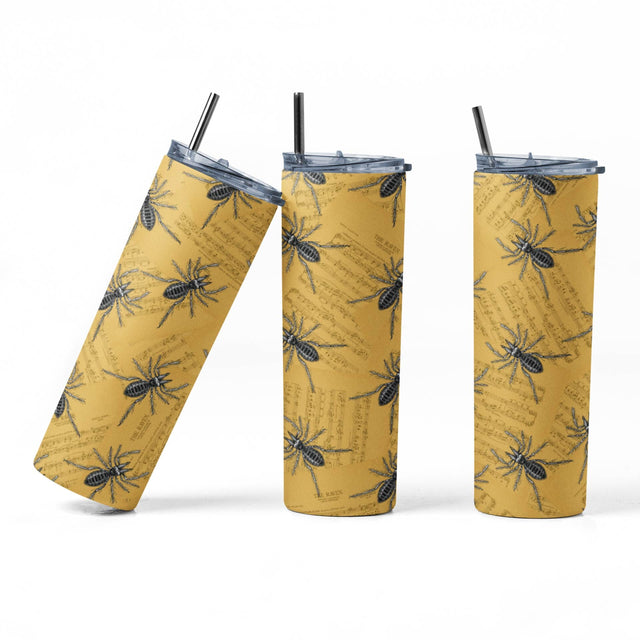 20 oz sublimation/waterslide skinny and taper tumbler wrap-poe spider Sublimation Sharia Morton Designs 