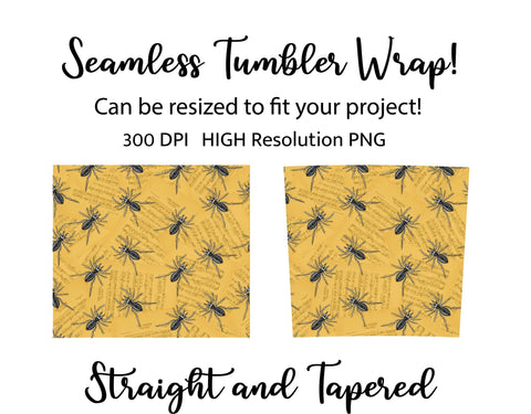 20 oz sublimation/waterslide skinny and taper tumbler wrap-poe spider Sublimation Sharia Morton Designs 