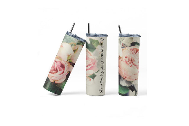 20 oz sublimation/waterslide skinny and taper tumbler wrap - scripture verse Sublimation Sharia Morton Designs 