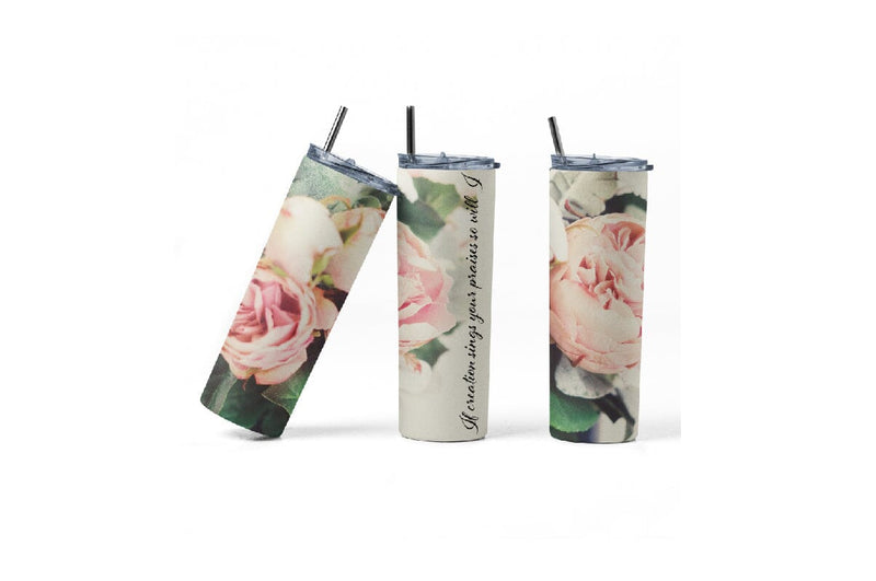 20 oz sublimation/waterslide skinny and taper tumbler wrap - scripture verse Sublimation Sharia Morton Designs 