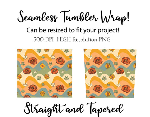 20 oz sublimation/waterslide skinny and taper tumbler wrap-Swirled Flowers Sublimation Sharia Morton Designs 