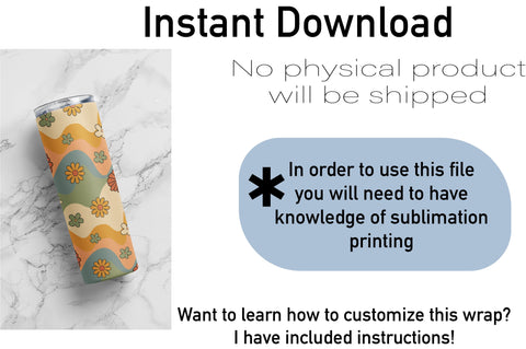 20 oz sublimation/waterslide skinny and taper tumbler wrap-Swirled Flowers Sublimation Sharia Morton Designs 