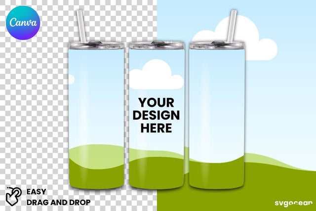 20 oz Tumbler Canva Mockup | Drag & Drop Mock Up Photo SvgOcean 