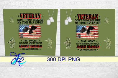 20 oz Tumbler Seamless Sublimation Wrap - Veteran Sublimation Family Creations 