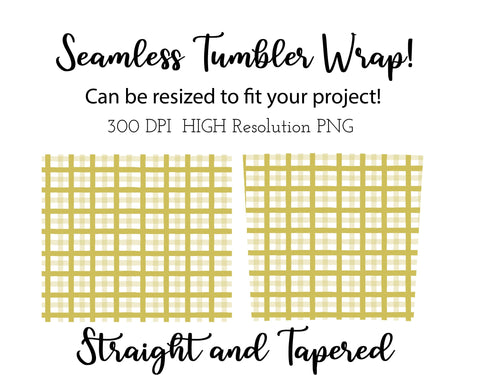 20 oz tumbler sublimation wrap Picnic Plaid seamless pattern Sublimation Sharia Morton Designs 