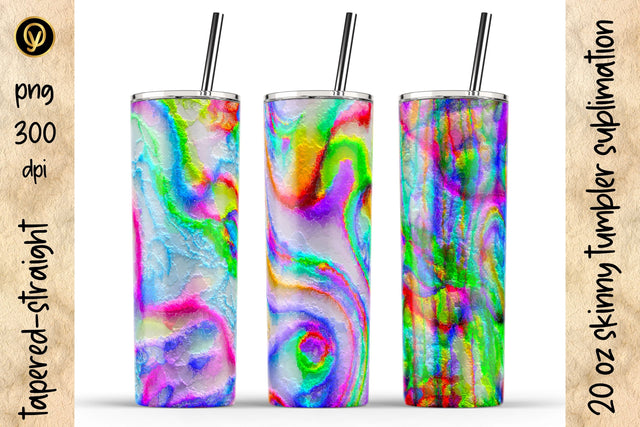 20 oz Watercolor Emboss Skinny Tumbler Sublimation Pack Sublimation oyonnidesign 