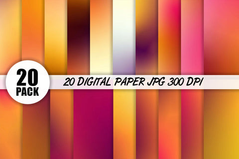 20 Pack Textures Digital Paper gradient dark orange background Digital Pattern artnoy 