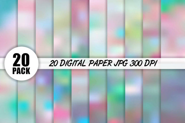 20 Pack Textures Digital Paper gradient unicorn color background Digital Pattern artnoy 