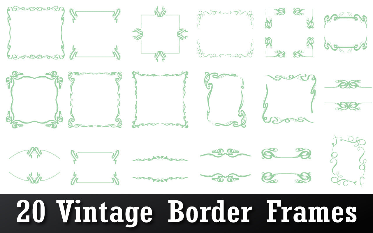 vintage calligraphy border designs