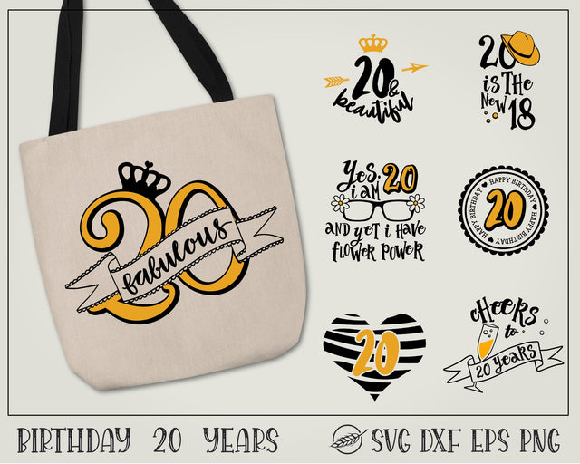 20 years, birthday bundle SVG Boertiek 