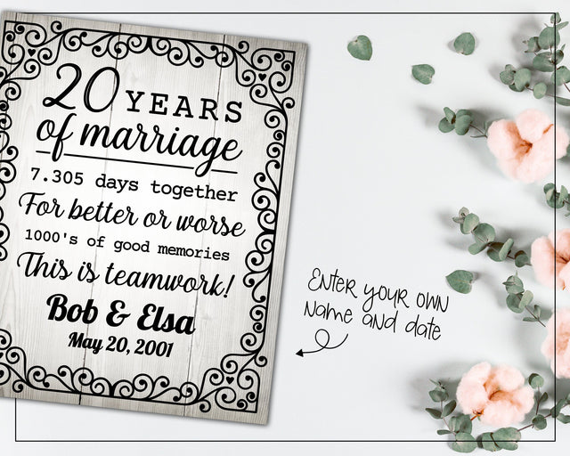 20 years wedding anniversary SVG Boertiek 