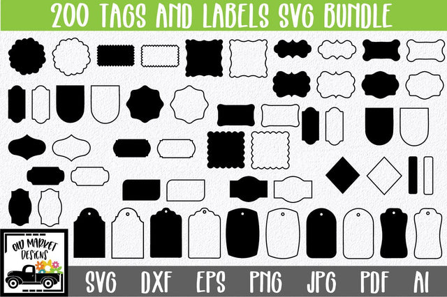 200 Tags and Labels SVG Bundle SVG Old Market 