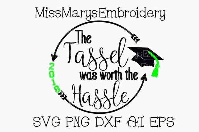 2018 Graduation Monogram Arrow Ring SVG MissMarysEmbroidery 