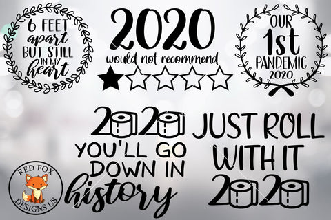 2020 Bundle five designs, 2020 would not recommend, Social Distancing Svg, Christmas Ornament designs SVG RedFoxDesignsUS 