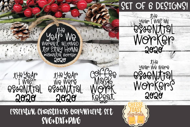2020 Christmas Ornament SVG | Essential Worker Bundle SVG Cheese Toast Digitals 