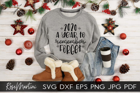 2020 Christmas Ornaments 2020 A Year To Forget SVG file for cutting machines Cricut Silhouette SVG PNG Christmas Commemorative SVG RoseMartiniDesigns 