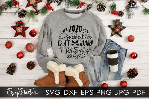 2020 Christmas Ornaments 2020 Sucked But Yay Christmas SVG file for cutting machines Cricut Silhouette SVG PNG Christmas Commemorative SVG RoseMartiniDesigns 