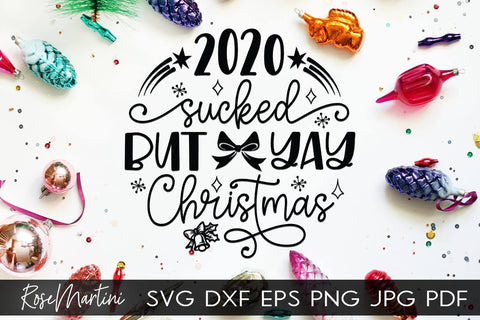 2020 Christmas Ornaments 2020 Sucked But Yay Christmas SVG file for cutting machines Cricut Silhouette SVG PNG Christmas Commemorative SVG RoseMartiniDesigns 