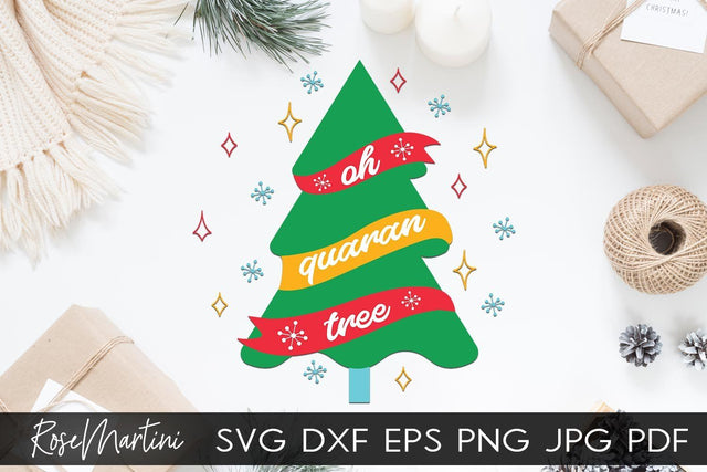 2020 Christmas Ornaments Oh Quaran Tree SVG file for cutting machines Cricut Silhouette SVG PNG Christmas Commemorative SVG RoseMartiniDesigns 
