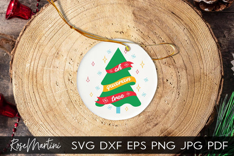 2020 Christmas Ornaments Oh Quaran Tree SVG file for cutting machines Cricut Silhouette SVG PNG Christmas Commemorative SVG RoseMartiniDesigns 