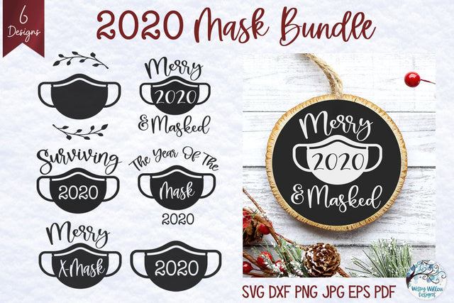 2020 Mask SVG Bundle SVG Wispy Willow Designs 