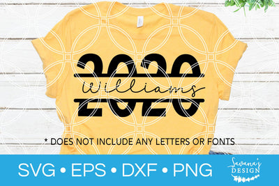 2020 Split Monogram SVG SVG SavanasDesign 