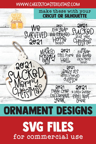 2021 Christmas Ornament Bundle | Christmas SVG for Rounds SVG Cheese Toast Digitals 