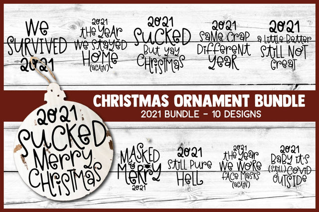 2021 Christmas Ornament Bundle | Christmas SVG for Rounds SVG Cheese Toast Digitals 