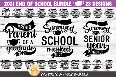 2021 End of School Masked Bundle | Senior Graduation SVG SVG Cheese Toast Digitals 
