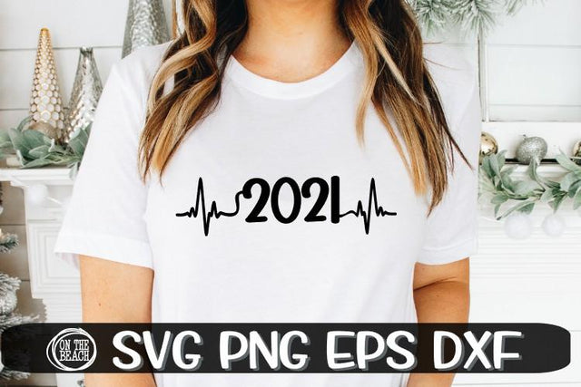 2021 - Heartbeat - New Year Svg - SVG PNG EPS DXF SVG On the Beach Boutique 