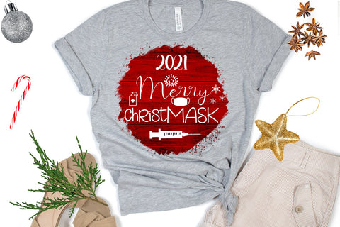 2021 Merry Christmask Christmas Ornament Sublimation COVID Sublimation Happy Printables Club 