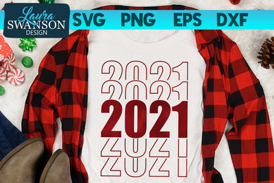 2021 Stacked SVG Cut File SVG Laura Swanson Design 