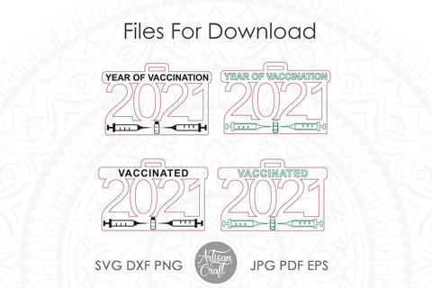 2021 vaccine ornament SVG, laser file SVG Artisan Craft SVG 