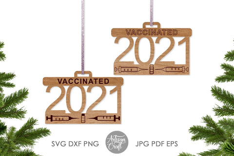 2021 vaccine ornament SVG, laser file SVG Artisan Craft SVG 
