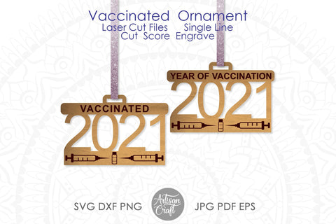 2021 vaccine ornament SVG, laser file SVG Artisan Craft SVG 